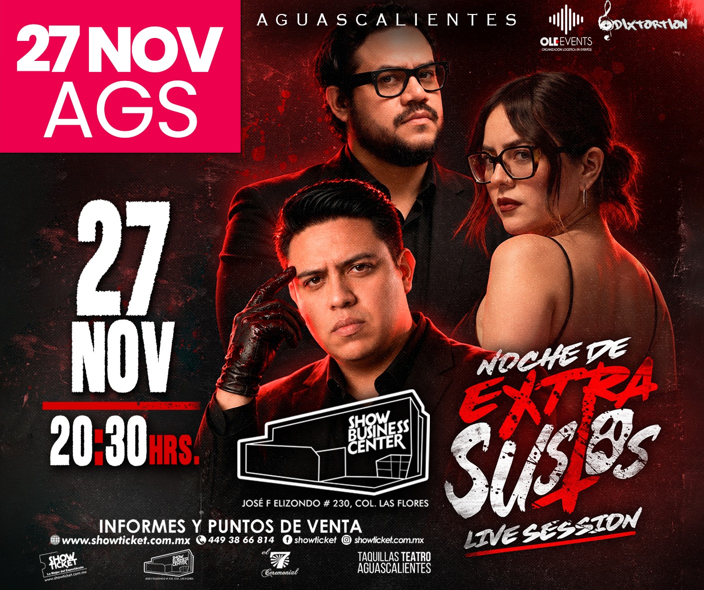 NOCHE DE EXTRA SUSTOS - LIVE SESSION AGUASCALIENTES 2026