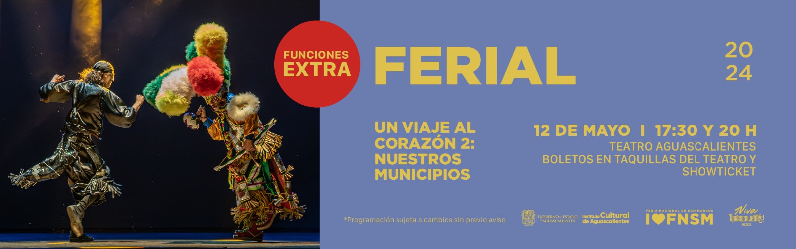 Boletos FERIAL 2024 "UN VIAJE AL CORAZÓN 2 POR NUESTROS MUNICIPIOS