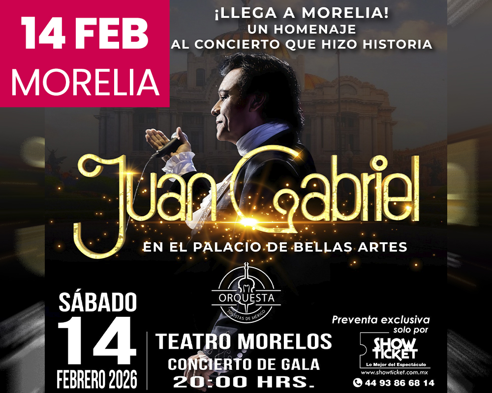 HOMENAJE A JUAN GABRIEL EN BELLAS ARTES - MORELIA 2026