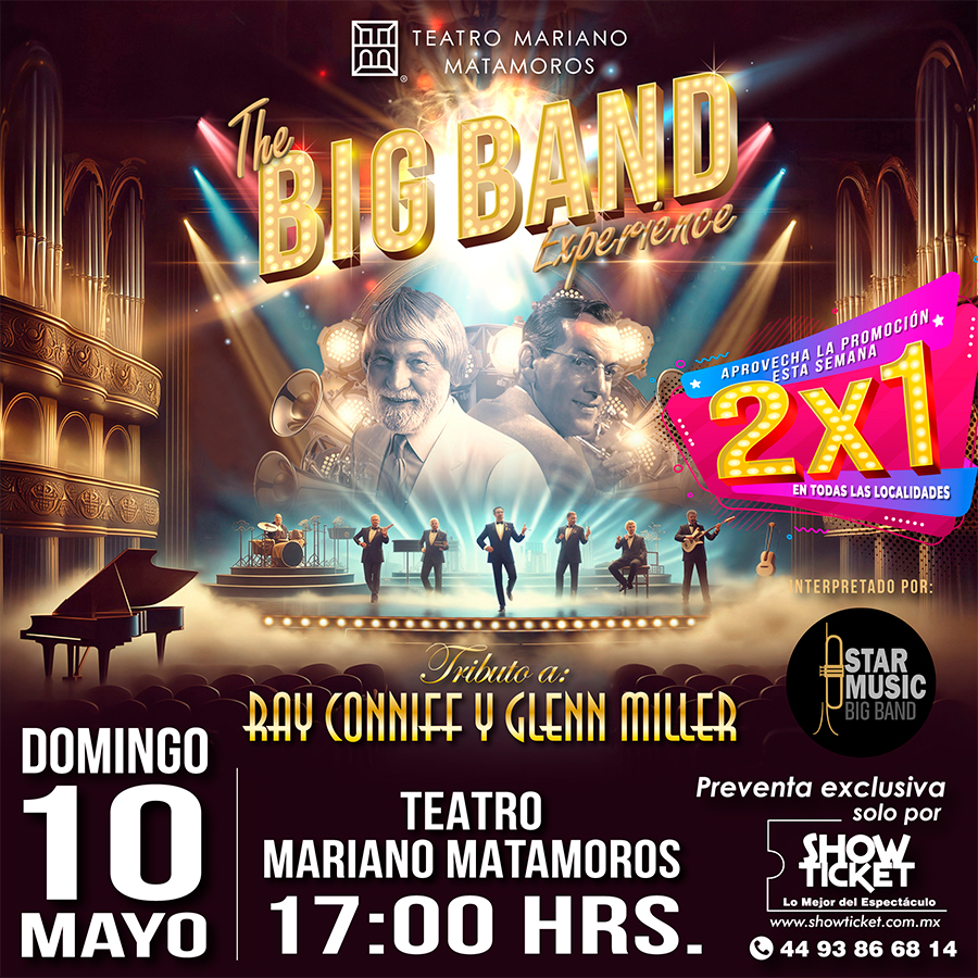 CONCIERTO HOMENAJE: ORQUESTA GLENN MILLER Y RAY CONNIFF MORELIA 2026