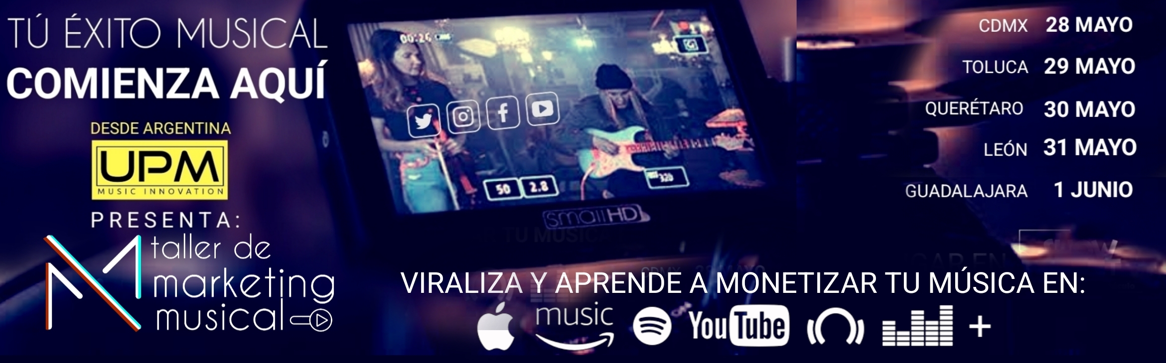 TALLER DE MARKETING MUSICAL: VIRALIZA Y APRENDE A MONETIZAR TU MÚSICA EN PLATAFORMAS DIGITALES