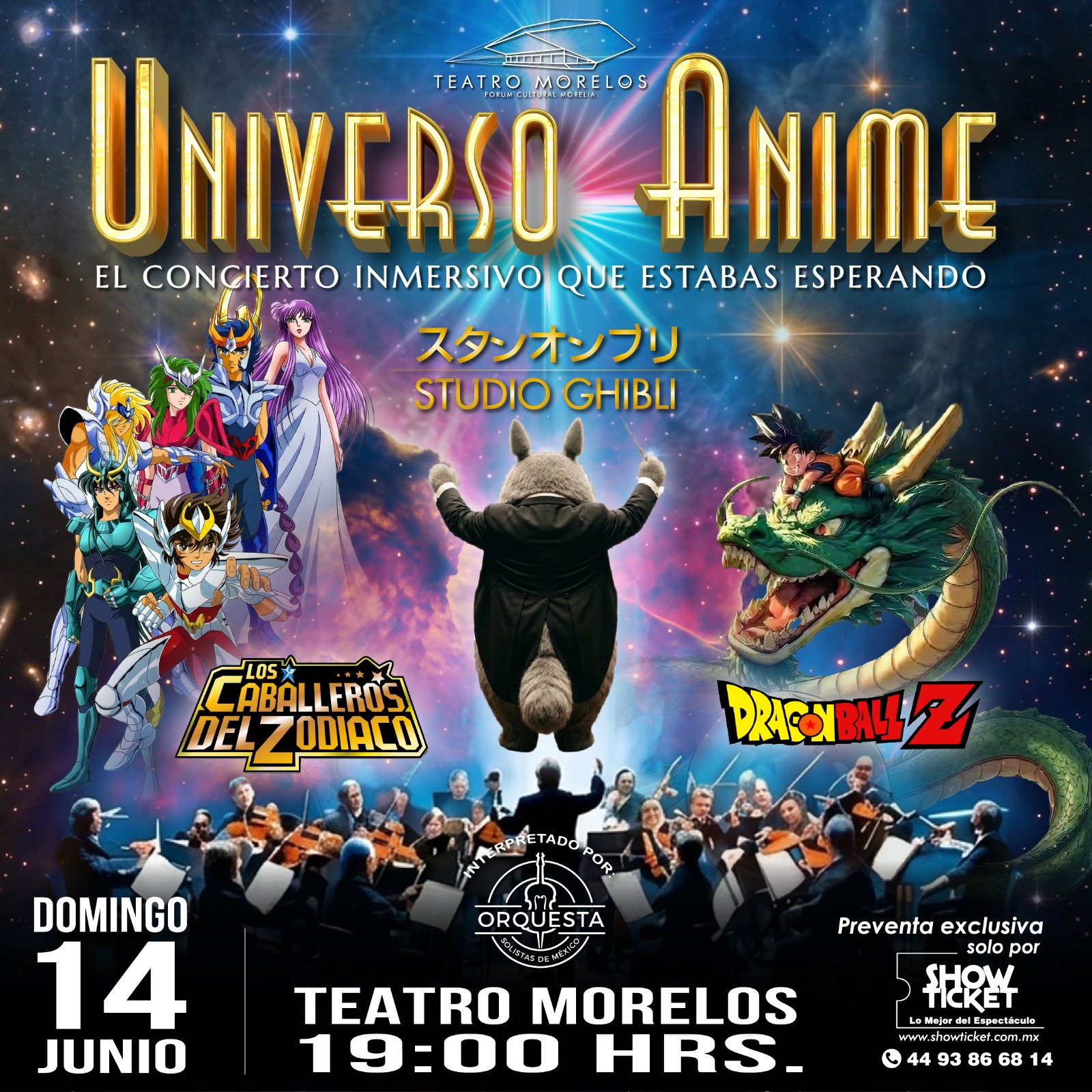 UNIVERSO ANIME (CABALLEROS DEL ZODIACO, DRAGON BALL Y STUDIO GHIBLI SINFÓNICO) MORELIA 2026